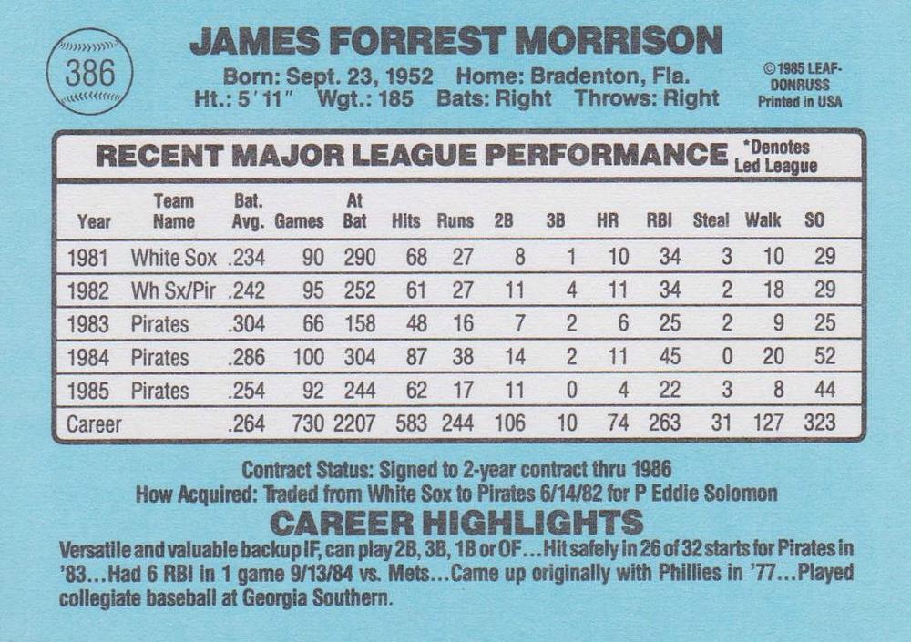 Jim Morrison  baseball card collectible - Main Image 2