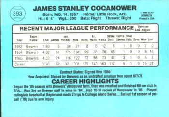 Jaime Cocanower  baseball card collectible - Main Image 2