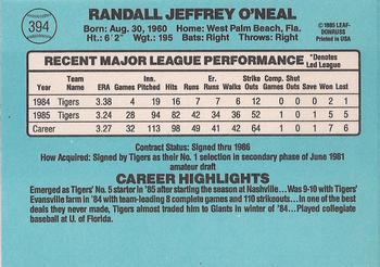 Randy O’Neal  baseball card collectible - Main Image 2