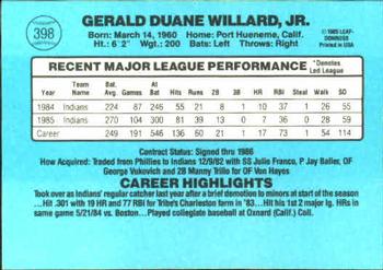 Jerry Willard  baseball card collectible - Main Image 2