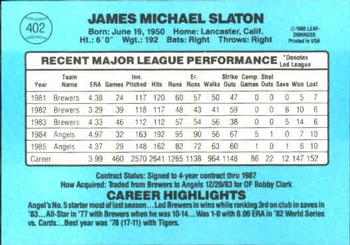 Jim Slaton  baseball card collectible - Main Image 2