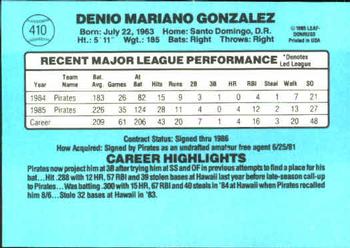 Denny Gonzalez  baseball card collectible - Main Image 2