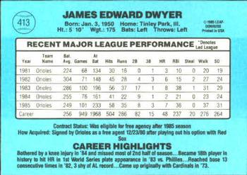 Jim Dwyer  baseball card collectible - Main Image 2