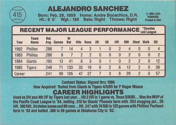 Alejandro Sanchez  baseball card collectible - Main Image 2