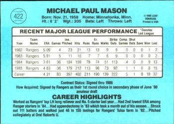 Mike Mason  baseball card collectible - Main Image 2