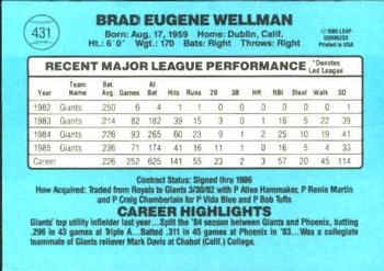Brad Wellman  baseball card collectible - Main Image 2