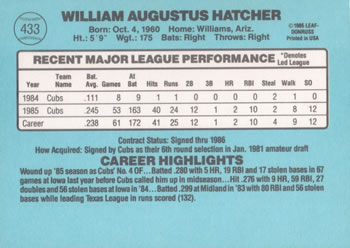 Billy Hatcher  baseball card collectible - Main Image 2