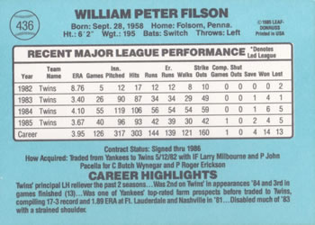 Pete Filson  baseball card collectible - Main Image 2