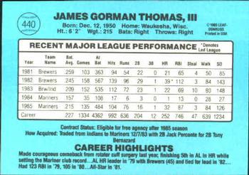 Gorman Thomas  baseball card collectible - Main Image 2