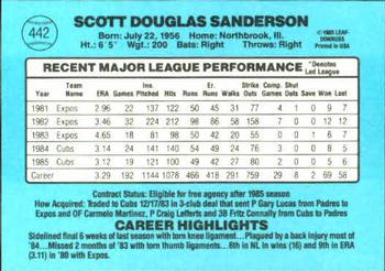 Scott Sanderson  baseball card collectible - Main Image 2