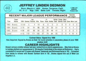 Jeff Dedmon  baseball card collectible - Main Image 2