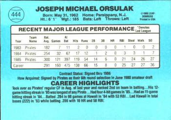 Joe Orsulak  baseball card collectible - Main Image 2