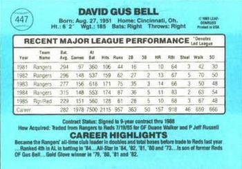 Buddy Bell  baseball card collectible - Main Image 2