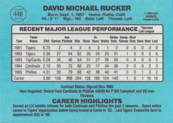 Dave Rucker  baseball card collectible - Main Image 2