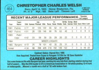 Chris Welsh  baseball card collectible - Main Image 2