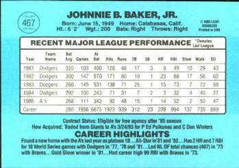 Dusty Baker  baseball card collectible - Main Image 2