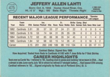 Jeff Lahti  baseball card collectible - Main Image 2