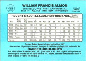 Bill Almon  baseball card collectible - Main Image 2