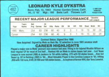 Lenny Dykstra  baseball card collectible - Main Image 2