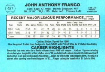 John Franco  baseball card collectible - Main Image 2