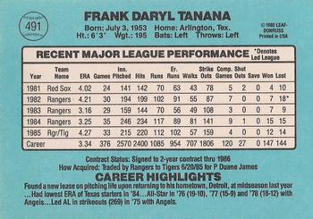 Frank Tanana  baseball card collectible - Main Image 2