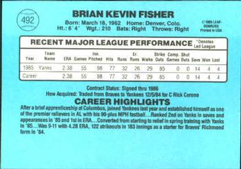 Brian Fisher  baseball card collectible - Main Image 2