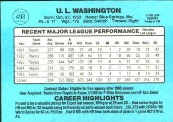 U.L. Washington  baseball card collectible - Main Image 2