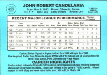 John Candelaria  baseball card collectible - Main Image 2