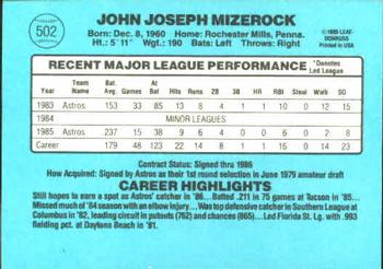 John Mizerock  baseball card collectible - Main Image 2