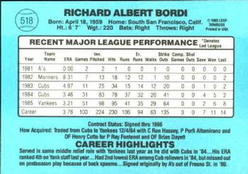 Rich Bordi  baseball card collectible - Main Image 2