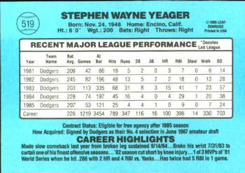 Steve Yeager  baseball card collectible - Main Image 2