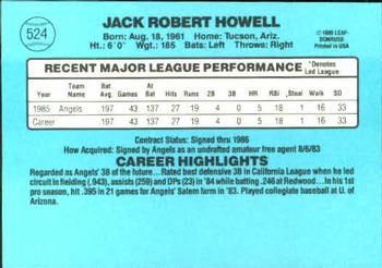 Jack Howell  baseball card collectible - Main Image 2