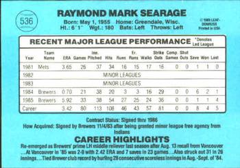 Ray Searage  baseball card collectible - Main Image 2