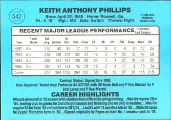 Tony Phillips  baseball card collectible - Main Image 2