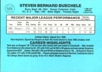 Steve Buechele  baseball card collectible - Main Image 2