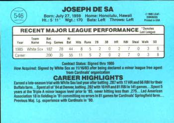 Joe DeSa  baseball card collectible - Main Image 2