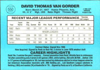 Dave Van Gorder  baseball card collectible - Main Image 2