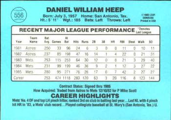 Danny Heep  baseball card collectible - Main Image 2