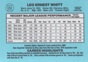 Ernie Whitt  baseball card collectible - Main Image 2