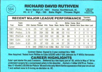 Dick Ruthven  baseball card collectible - Main Image 2