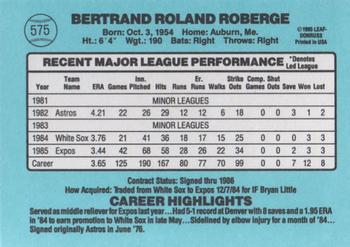 Bert Roberge  baseball card collectible - Main Image 2