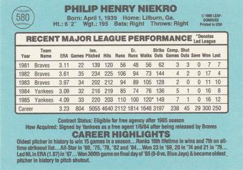 Phil Niekro  baseball card collectible - Main Image 2