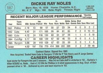 Dickie Noles  baseball card collectible - Main Image 2
