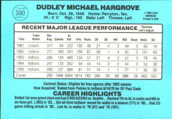 Mike Hargrove  baseball card collectible - Main Image 2