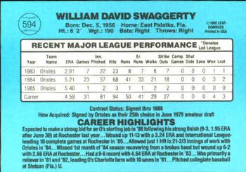 Bill Swaggerty  baseball card collectible - Main Image 2