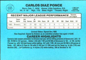 Carlos Ponce  baseball card collectible - Main Image 2