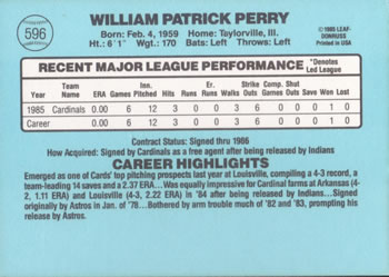 Pat Perry  baseball card collectible - Main Image 2