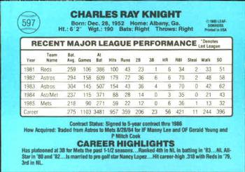 Ray Knight  baseball card collectible - Main Image 2