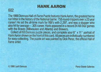 Hank Aaron  baseball card collectible - Main Image 2