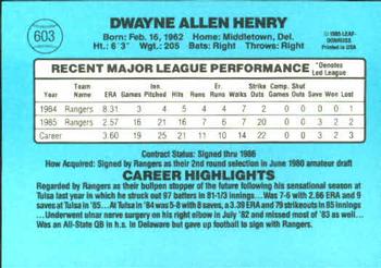 Dwayne Henry  baseball card collectible - Main Image 2